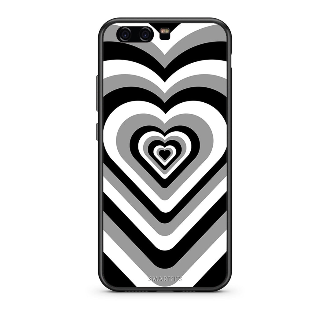 Huawei P10 Lite Black Hearts θήκη από τη Smartfits με σχέδιο στο πίσω μέρος και μαύρο περίβλημα | Smartphone case with colorful back and black bezels by Smartfits