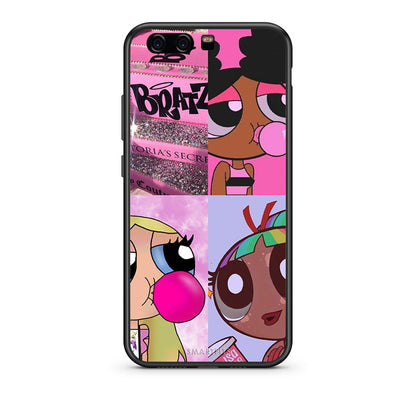 Huawei P10 Lite Bubble Girls Θήκη Αγίου Βαλεντίνου από τη Smartfits με σχέδιο στο πίσω μέρος και μαύρο περίβλημα | Smartphone case with colorful back and black bezels by Smartfits