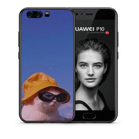 Thumbnail for Θήκη Huawei P10 Lite Cat Diva από τη Smartfits με σχέδιο στο πίσω μέρος και μαύρο περίβλημα | Huawei P10 Lite Cat Diva case with colorful back and black bezels