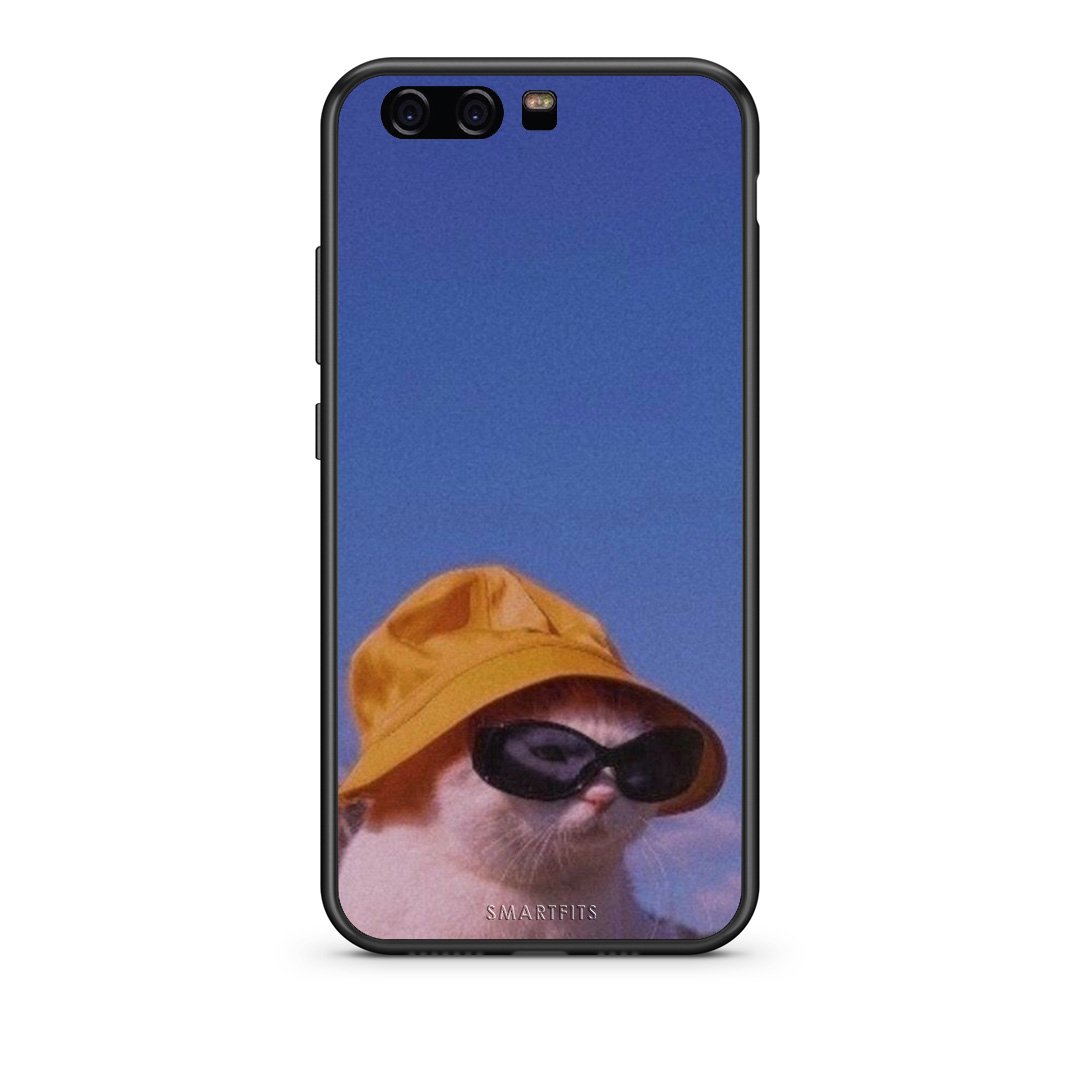 Huawei P10 Lite Cat Diva θήκη από τη Smartfits με σχέδιο στο πίσω μέρος και μαύρο περίβλημα | Smartphone case with colorful back and black bezels by Smartfits
