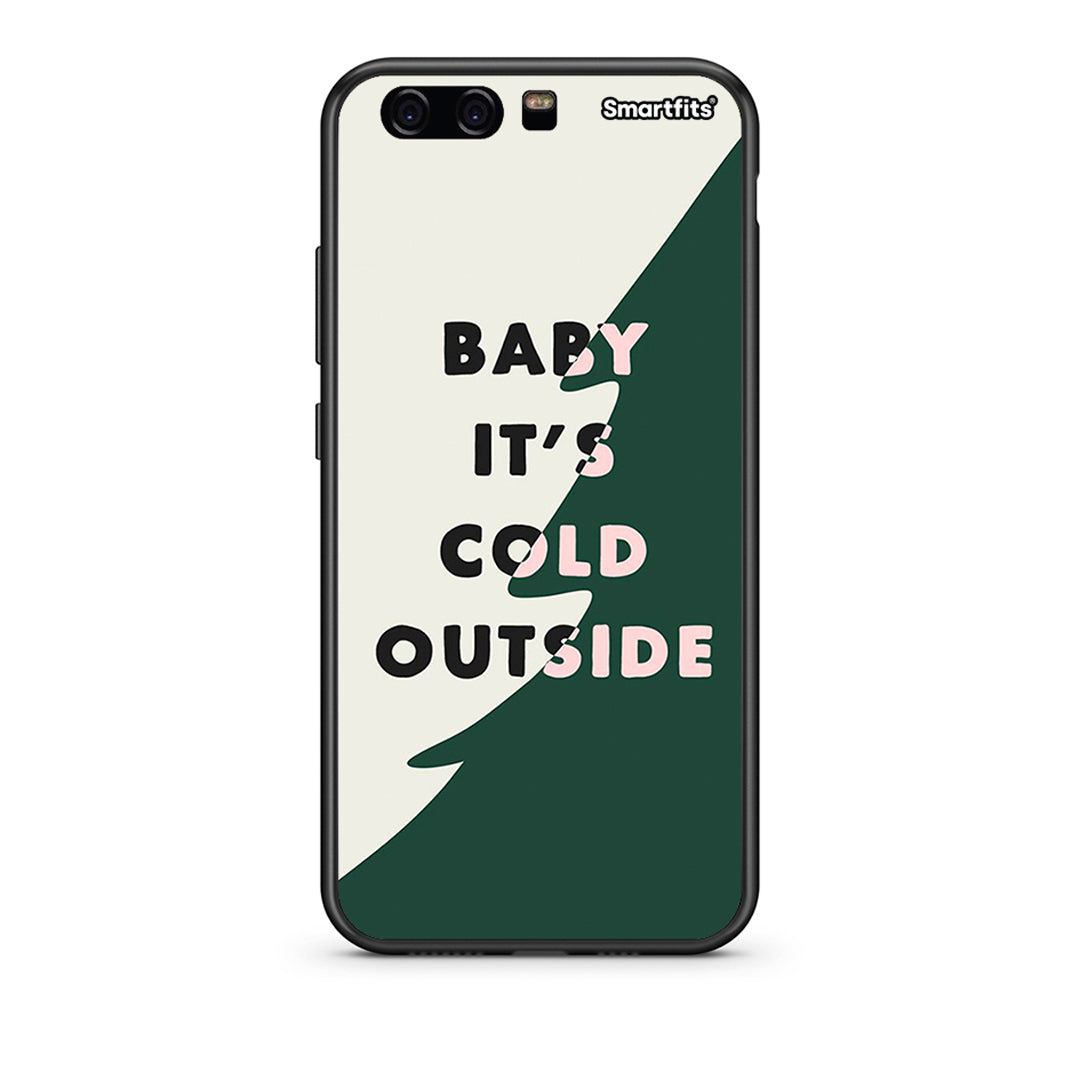Huawei P10 Lite Cold Outside θήκη από τη Smartfits με σχέδιο στο πίσω μέρος και μαύρο περίβλημα | Smartphone case with colorful back and black bezels by Smartfits