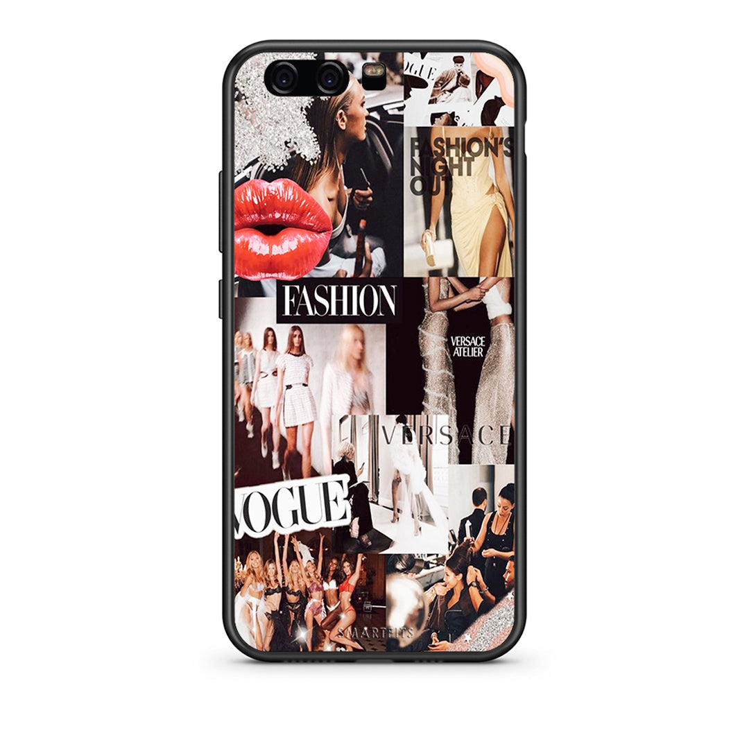 Huawei P10 Lite Collage Fashion Θήκη Αγίου Βαλεντίνου από τη Smartfits με σχέδιο στο πίσω μέρος και μαύρο περίβλημα | Smartphone case with colorful back and black bezels by Smartfits