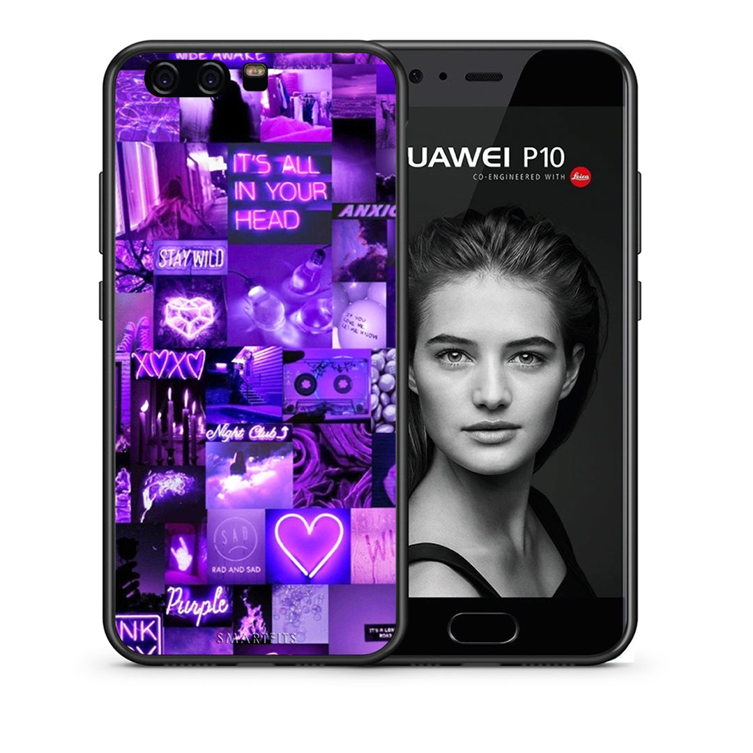 Θήκη Αγίου Βαλεντίνου Huawei P10 Collage Stay Wild από τη Smartfits με σχέδιο στο πίσω μέρος και μαύρο περίβλημα | Huawei P10 Collage Stay Wild case with colorful back and black bezels