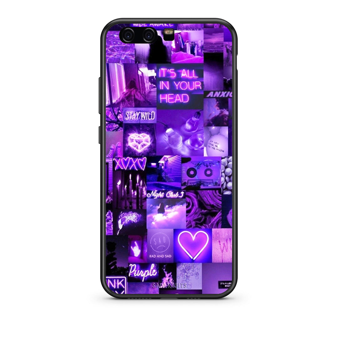 Huawei P10 Lite Collage Stay Wild Θήκη Αγίου Βαλεντίνου από τη Smartfits με σχέδιο στο πίσω μέρος και μαύρο περίβλημα | Smartphone case with colorful back and black bezels by Smartfits