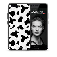 Thumbnail for Θήκη Huawei P10 Lite Cow Print από τη Smartfits με σχέδιο στο πίσω μέρος και μαύρο περίβλημα | Huawei P10 Lite Cow Print case with colorful back and black bezels