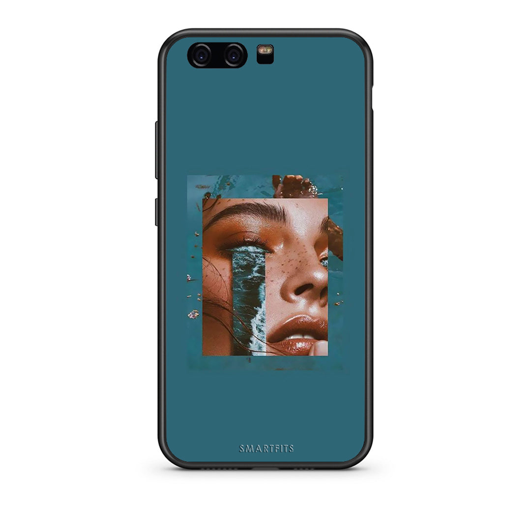 huawei p10 Cry An Ocean θήκη από τη Smartfits με σχέδιο στο πίσω μέρος και μαύρο περίβλημα | Smartphone case with colorful back and black bezels by Smartfits
