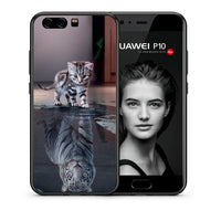 Thumbnail for Θήκη Huawei P10 Lite Tiger Cute από τη Smartfits με σχέδιο στο πίσω μέρος και μαύρο περίβλημα | Huawei P10 Lite Tiger Cute case with colorful back and black bezels
