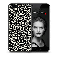 Thumbnail for Θήκη Huawei P10 Lite Doodle Art από τη Smartfits με σχέδιο στο πίσω μέρος και μαύρο περίβλημα | Huawei P10 Lite Doodle Art case with colorful back and black bezels