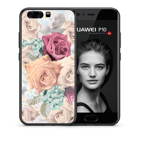 Θήκη Huawei P10 Bouquet Floral από τη Smartfits με σχέδιο στο πίσω μέρος και μαύρο περίβλημα | Huawei P10 Bouquet Floral case with colorful back and black bezels