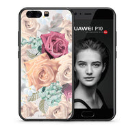 Thumbnail for Θήκη Huawei P10 Bouquet Floral από τη Smartfits με σχέδιο στο πίσω μέρος και μαύρο περίβλημα | Huawei P10 Bouquet Floral case with colorful back and black bezels