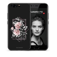 Thumbnail for Θήκη Huawei P10 Frame Flower από τη Smartfits με σχέδιο στο πίσω μέρος και μαύρο περίβλημα | Huawei P10 Frame Flower case with colorful back and black bezels