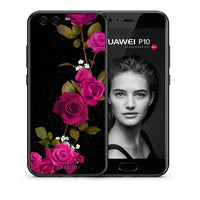 Thumbnail for Θήκη Huawei P10 Red Roses Flower από τη Smartfits με σχέδιο στο πίσω μέρος και μαύρο περίβλημα | Huawei P10 Red Roses Flower case with colorful back and black bezels
