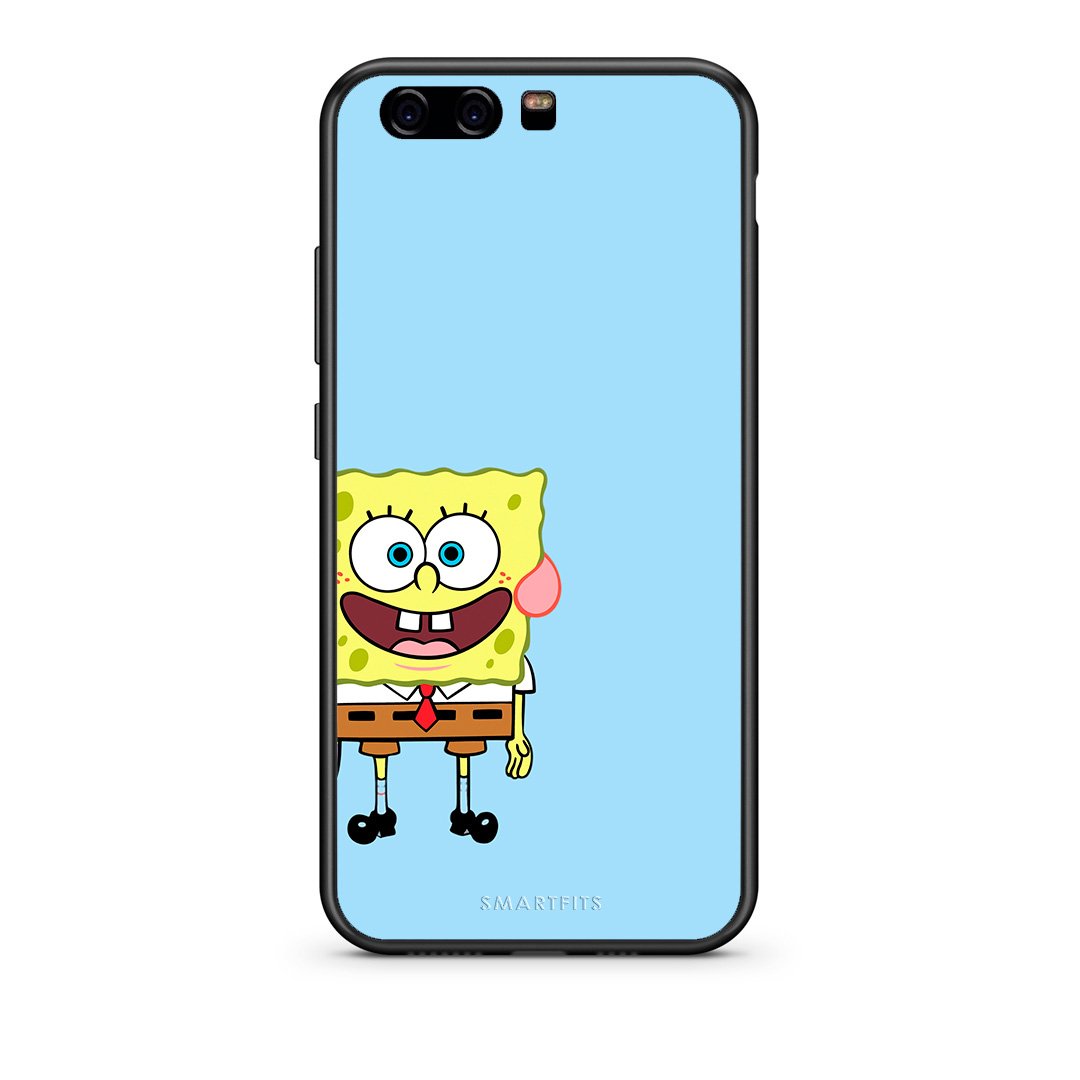 huawei p10 Friends Bob θήκη από τη Smartfits με σχέδιο στο πίσω μέρος και μαύρο περίβλημα | Smartphone case with colorful back and black bezels by Smartfits