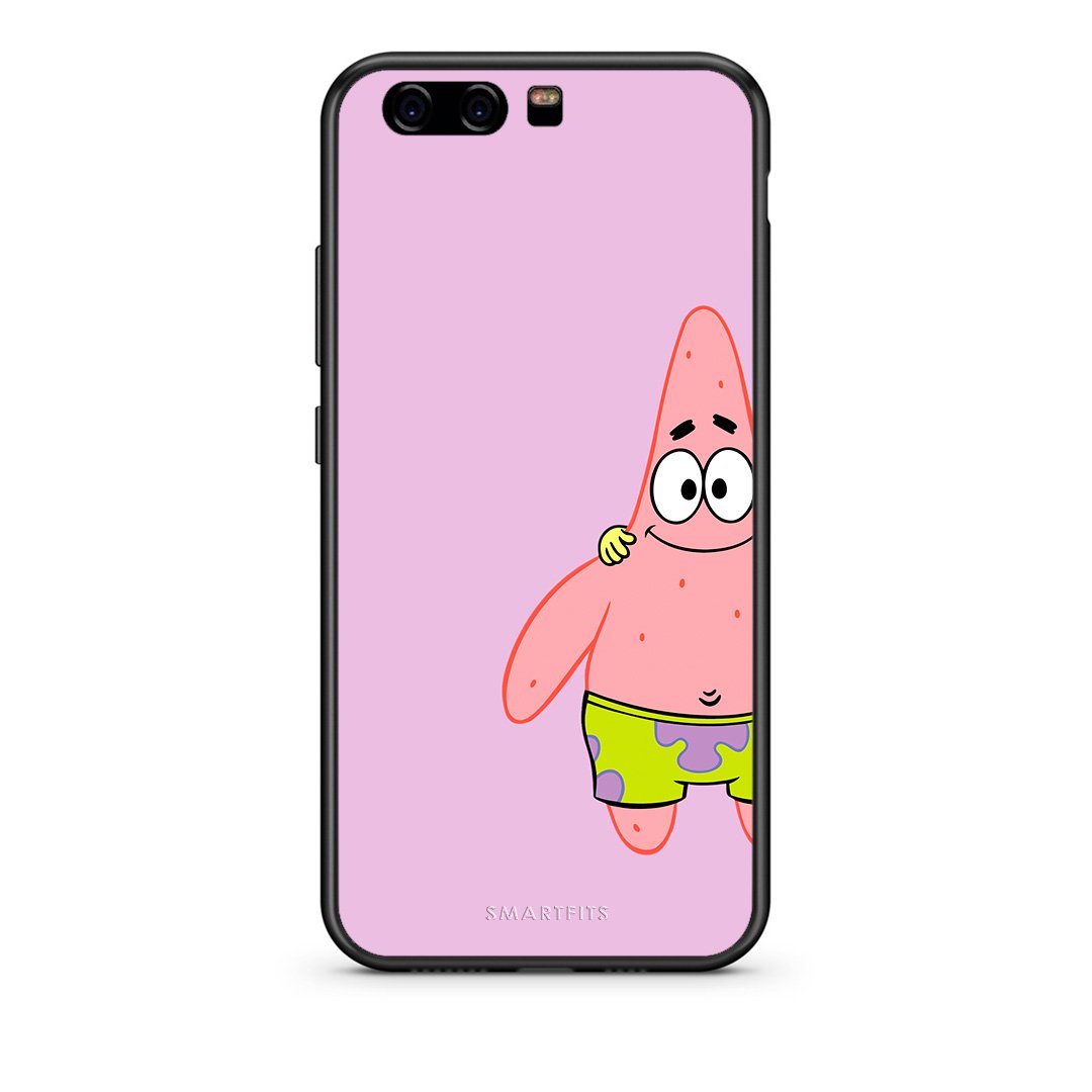 Huawei P10 Lite  Friends Patrick θήκη από τη Smartfits με σχέδιο στο πίσω μέρος και μαύρο περίβλημα | Smartphone case with colorful back and black bezels by Smartfits