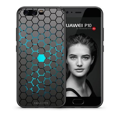 Θήκη Huawei P10 Hexagonal Geometric από τη Smartfits με σχέδιο στο πίσω μέρος και μαύρο περίβλημα | Huawei P10 Hexagonal Geometric case with colorful back and black bezels