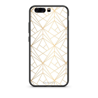 111 - Huawei P10 Lite Luxury White Geometric case, cover, bumper
