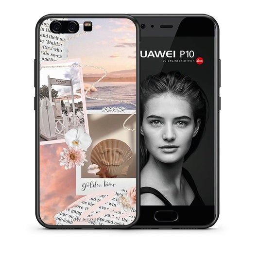 Θήκη Αγίου Βαλεντίνου Huawei P10 Golden Hour από τη Smartfits με σχέδιο στο πίσω μέρος και μαύρο περίβλημα | Huawei P10 Golden Hour case with colorful back and black bezels