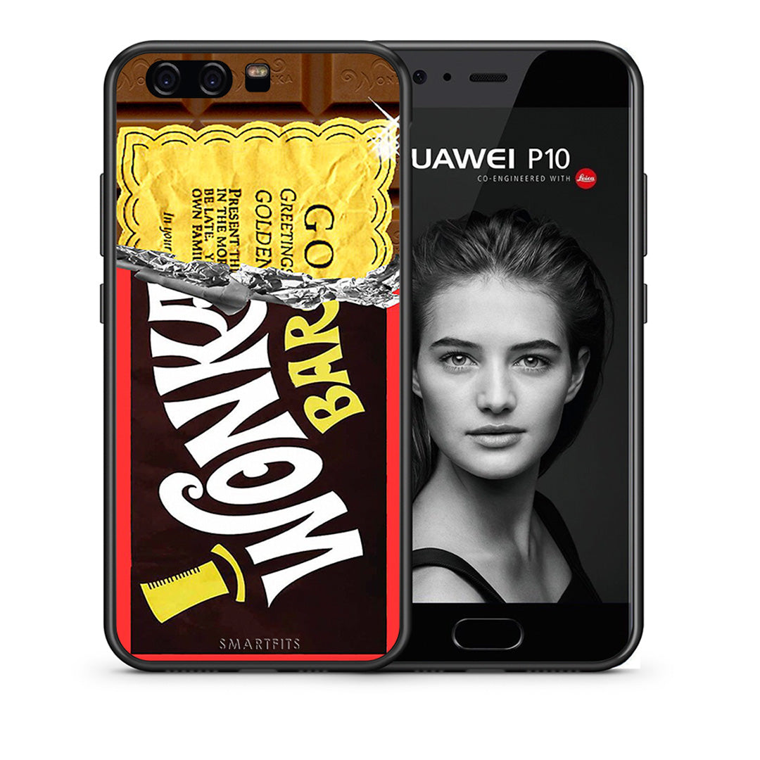 Θήκη Huawei P10 Golden Ticket από τη Smartfits με σχέδιο στο πίσω μέρος και μαύρο περίβλημα | Huawei P10 Golden Ticket case with colorful back and black bezels