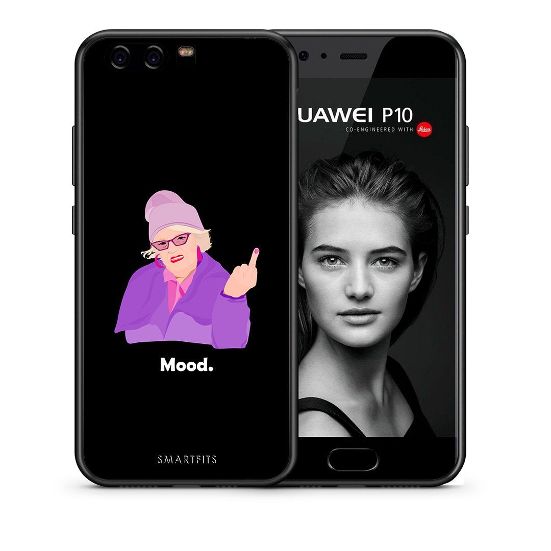 Θήκη Huawei P10 Lite Grandma Mood Black από τη Smartfits με σχέδιο στο πίσω μέρος και μαύρο περίβλημα | Huawei P10 Lite Grandma Mood Black case with colorful back and black bezels