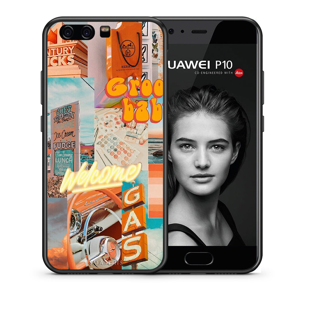 Θήκη Αγίου Βαλεντίνου Huawei P10 Groovy Babe από τη Smartfits με σχέδιο στο πίσω μέρος και μαύρο περίβλημα | Huawei P10 Groovy Babe case with colorful back and black bezels