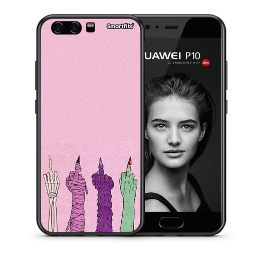 Θήκη Huawei P10 Lite Halloween Be A Lady από τη Smartfits με σχέδιο στο πίσω μέρος και μαύρο περίβλημα | Huawei P10 Lite Halloween Be A Lady case with colorful back and black bezels