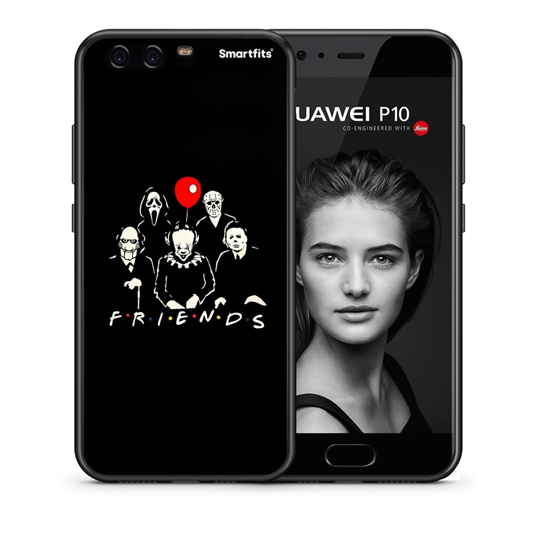 Θήκη Huawei P10 Lite Halloween Friends από τη Smartfits με σχέδιο στο πίσω μέρος και μαύρο περίβλημα | Huawei P10 Lite Halloween Friends case with colorful back and black bezels