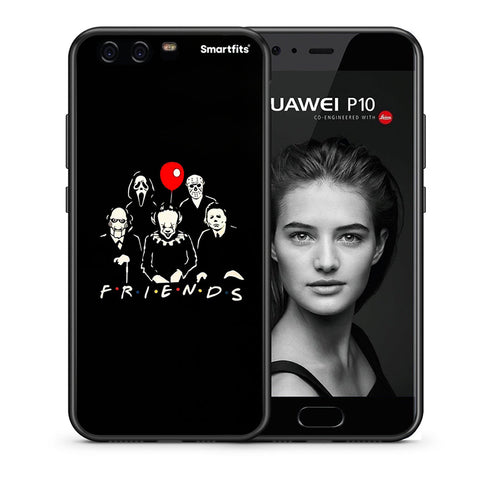 Θήκη Huawei P10 Lite Halloween Friends από τη Smartfits με σχέδιο στο πίσω μέρος και μαύρο περίβλημα | Huawei P10 Lite Halloween Friends case with colorful back and black bezels