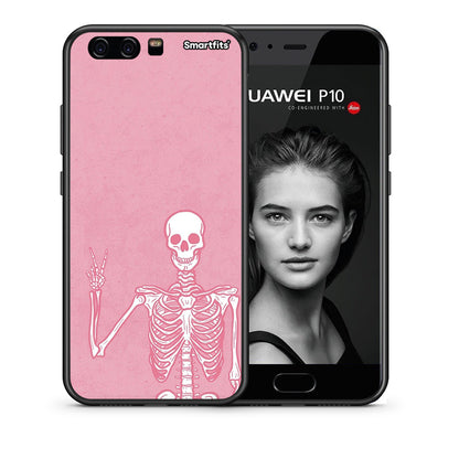 Θήκη Huawei P10 Lite Halloween Motivation από τη Smartfits με σχέδιο στο πίσω μέρος και μαύρο περίβλημα | Huawei P10 Lite Halloween Motivation case with colorful back and black bezels