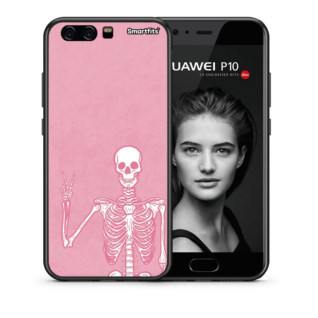 Θήκη Huawei P10 Halloween Motivation από τη Smartfits με σχέδιο στο πίσω μέρος και μαύρο περίβλημα | Huawei P10 Halloween Motivation case with colorful back and black bezels