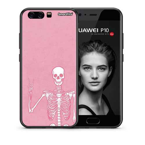 Θήκη Huawei P10 Halloween Motivation από τη Smartfits με σχέδιο στο πίσω μέρος και μαύρο περίβλημα | Huawei P10 Halloween Motivation case with colorful back and black bezels