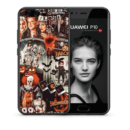 Θήκη Huawei P10 Lite Halloween Spooky Season από τη Smartfits με σχέδιο στο πίσω μέρος και μαύρο περίβλημα | Huawei P10 Lite Halloween Spooky Season case with colorful back and black bezels
