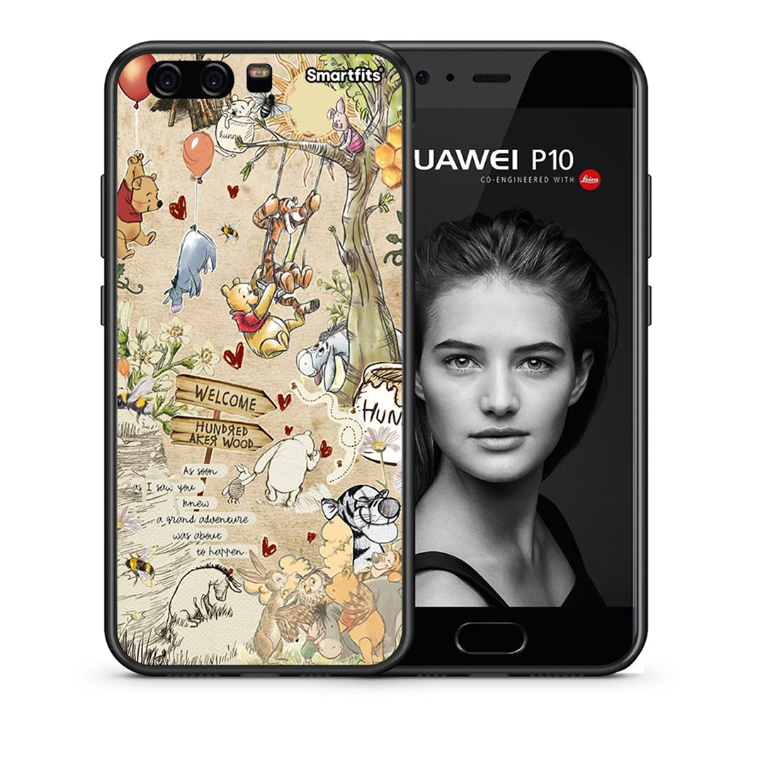 Θήκη Huawei P10 Happy Friends από τη Smartfits με σχέδιο στο πίσω μέρος και μαύρο περίβλημα | Huawei P10 Happy Friends case with colorful back and black bezels