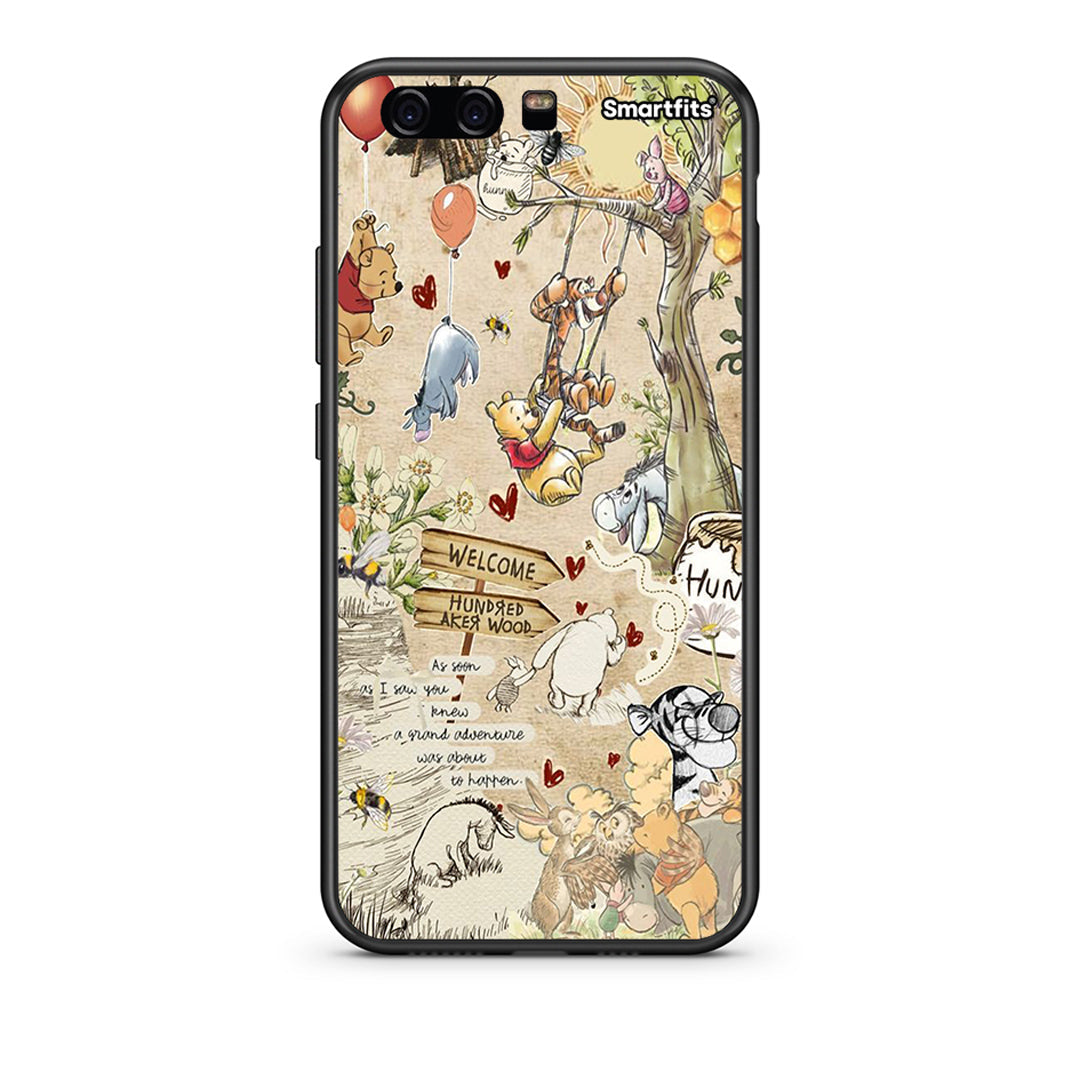 huawei p10 Happy Friends θήκη από τη Smartfits με σχέδιο στο πίσω μέρος και μαύρο περίβλημα | Smartphone case with colorful back and black bezels by Smartfits