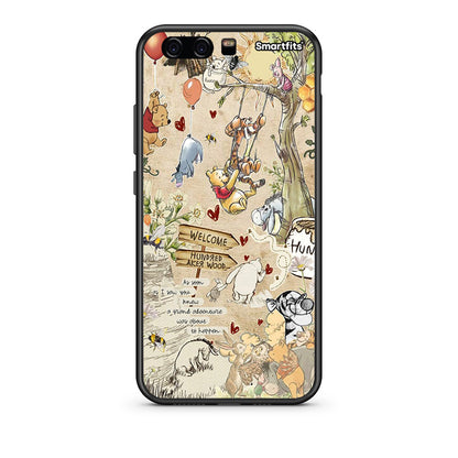 huawei p10 Happy Friends θήκη από τη Smartfits με σχέδιο στο πίσω μέρος και μαύρο περίβλημα | Smartphone case with colorful back and black bezels by Smartfits