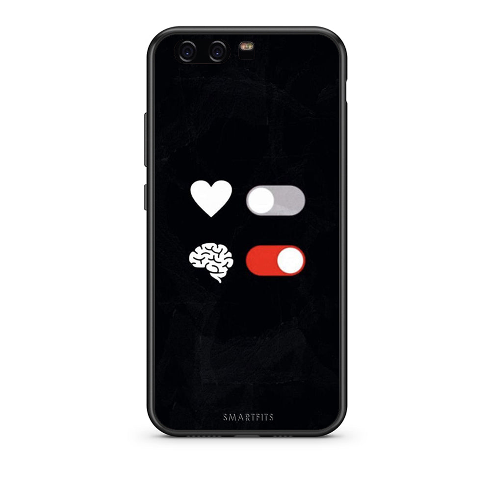 Huawei P10 Lite Heart Vs Brain Θήκη Αγίου Βαλεντίνου από τη Smartfits με σχέδιο στο πίσω μέρος και μαύρο περίβλημα | Smartphone case with colorful back and black bezels by Smartfits