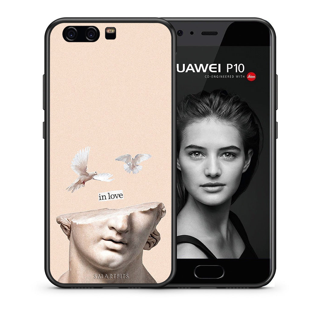 Θήκη Huawei P10 In Love από τη Smartfits με σχέδιο στο πίσω μέρος και μαύρο περίβλημα | Huawei P10 In Love case with colorful back and black bezels