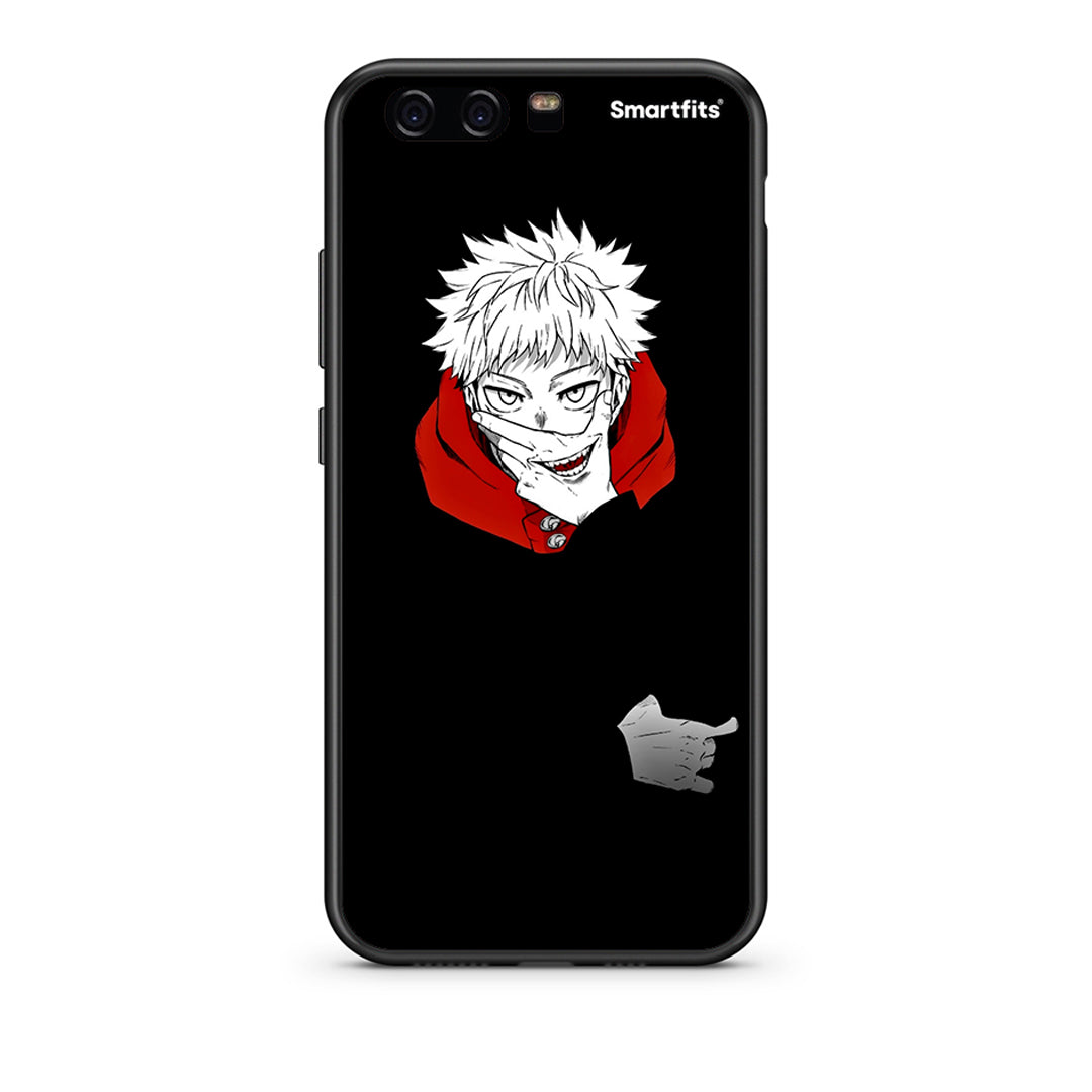 huawei p10 Itadori Anime θήκη από τη Smartfits με σχέδιο στο πίσω μέρος και μαύρο περίβλημα | Smartphone case with colorful back and black bezels by Smartfits