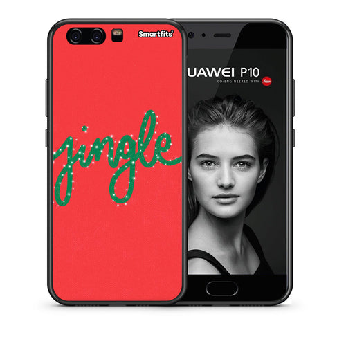 Θήκη Huawei P10 Lite Jingle Xmas από τη Smartfits με σχέδιο στο πίσω μέρος και μαύρο περίβλημα | Huawei P10 Lite Jingle Xmas case with colorful back and black bezels