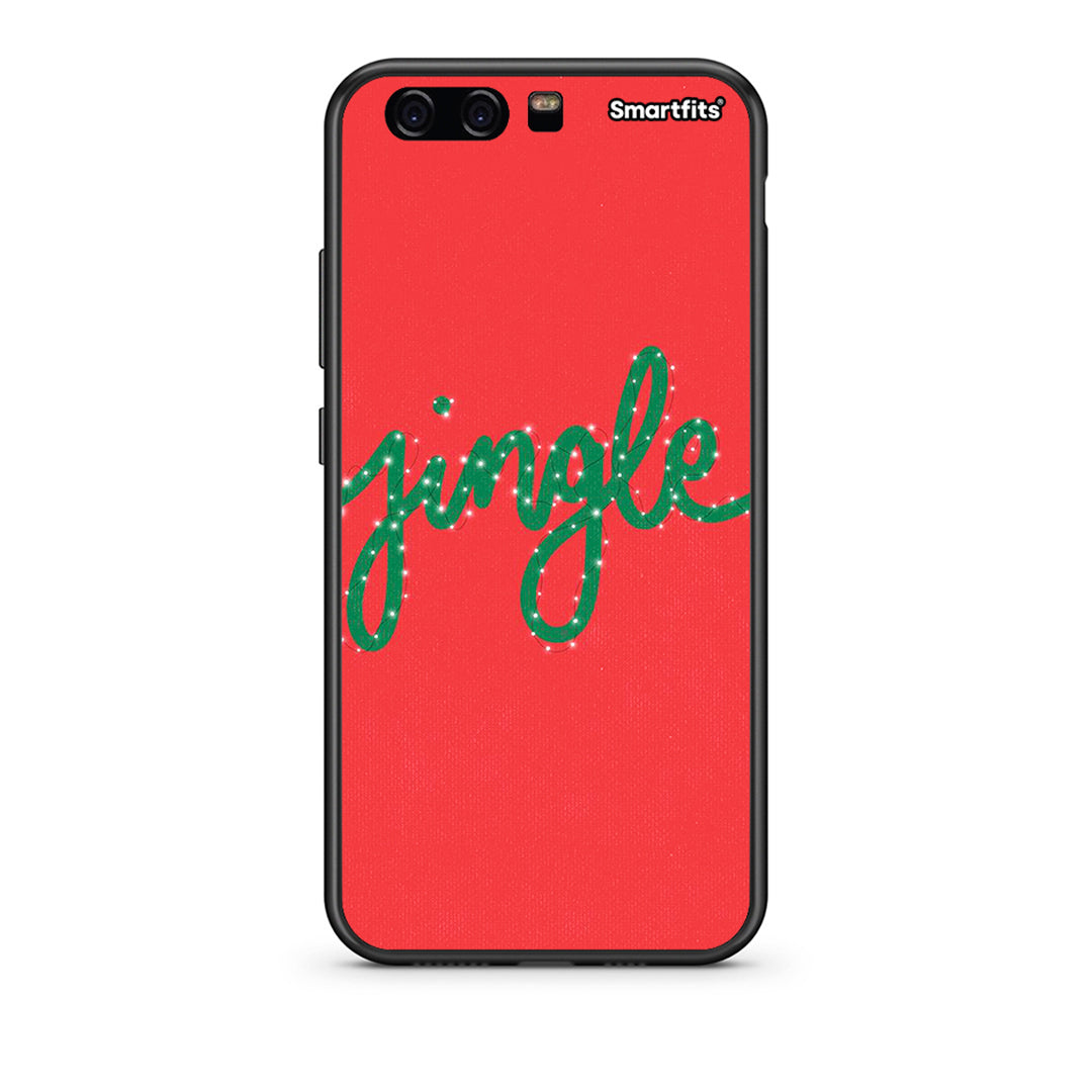 Huawei P10 Lite Jingle Xmas θήκη από τη Smartfits με σχέδιο στο πίσω μέρος και μαύρο περίβλημα | Smartphone case with colorful back and black bezels by Smartfits
