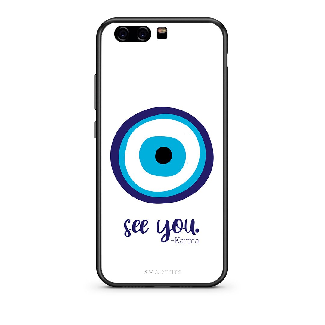 huawei p10 Karma Says θήκη από τη Smartfits με σχέδιο στο πίσω μέρος και μαύρο περίβλημα | Smartphone case with colorful back and black bezels by Smartfits