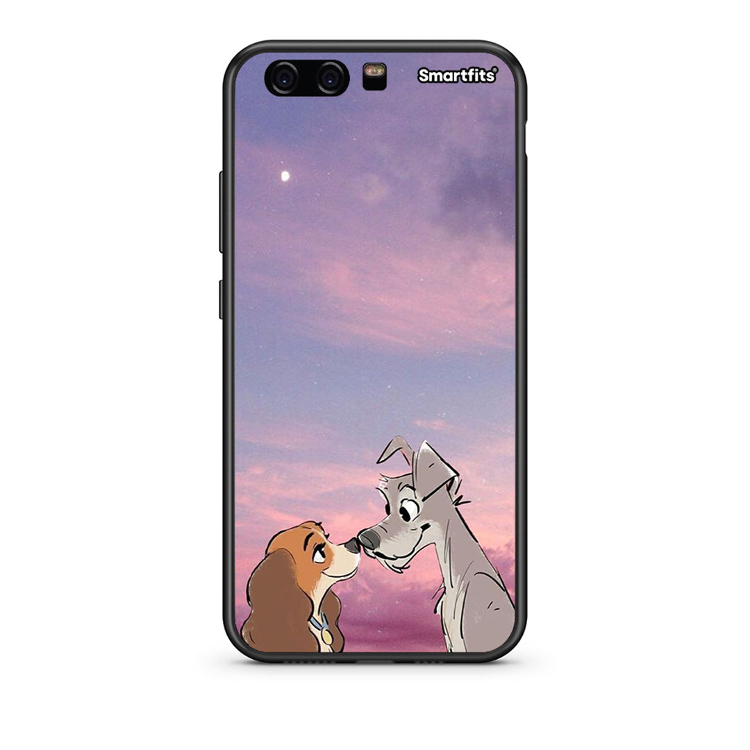 huawei p10 Lady And Tramp θήκη από τη Smartfits με σχέδιο στο πίσω μέρος και μαύρο περίβλημα | Smartphone case with colorful back and black bezels by Smartfits