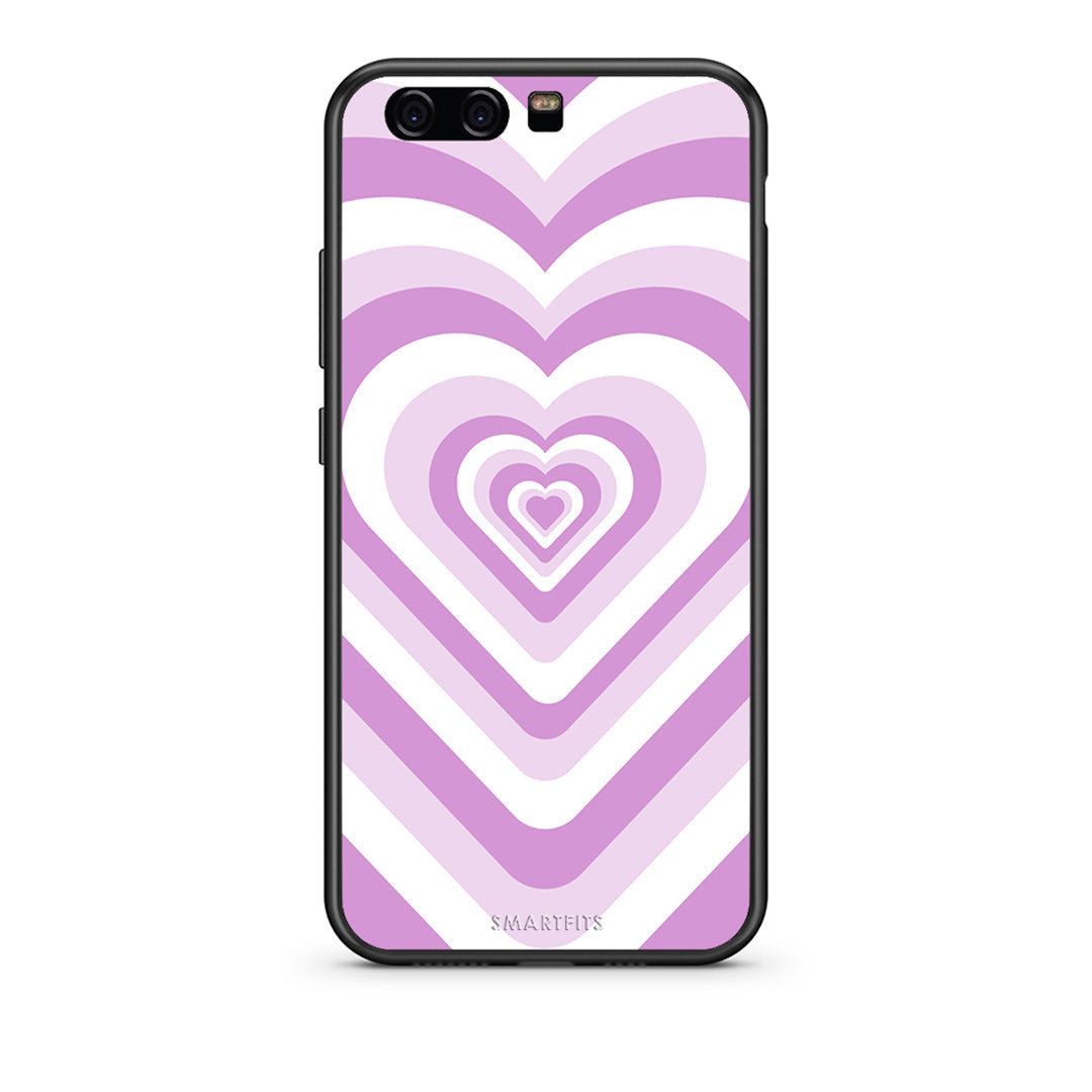 Huawei P10 Lite Lilac Hearts θήκη από τη Smartfits με σχέδιο στο πίσω μέρος και μαύρο περίβλημα | Smartphone case with colorful back and black bezels by Smartfits