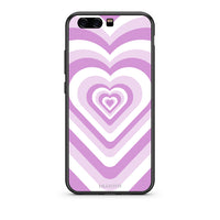 Thumbnail for Huawei P10 Lite Lilac Hearts θήκη από τη Smartfits με σχέδιο στο πίσω μέρος και μαύρο περίβλημα | Smartphone case with colorful back and black bezels by Smartfits