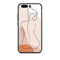 Thumbnail for huawei p10 LineArt Woman θήκη από τη Smartfits με σχέδιο στο πίσω μέρος και μαύρο περίβλημα | Smartphone case with colorful back and black bezels by Smartfits