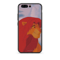 Thumbnail for huawei p10 Lion Love 1 Θήκη Αγίου Βαλεντίνου από τη Smartfits με σχέδιο στο πίσω μέρος και μαύρο περίβλημα | Smartphone case with colorful back and black bezels by Smartfits