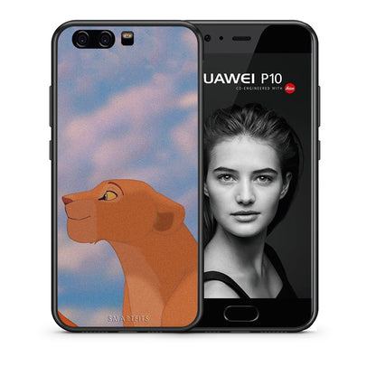 Θήκη Αγίου Βαλεντίνου Huawei P10 Lion Love 2 από τη Smartfits με σχέδιο στο πίσω μέρος και μαύρο περίβλημα | Huawei P10 Lion Love 2 case with colorful back and black bezels