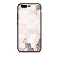 Thumbnail for 4 - Huawei P10 Lite Hexagon Pink Marble case, cover, bumper
