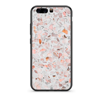 Huawei P10 Lite Marble Terrazzo θήκη από τη Smartfits με σχέδιο στο πίσω μέρος και μαύρο περίβλημα | Smartphone case with colorful back and black bezels by Smartfits