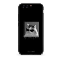 Thumbnail for huawei p10 Meme Cat θήκη από τη Smartfits με σχέδιο στο πίσω μέρος και μαύρο περίβλημα | Smartphone case with colorful back and black bezels by Smartfits