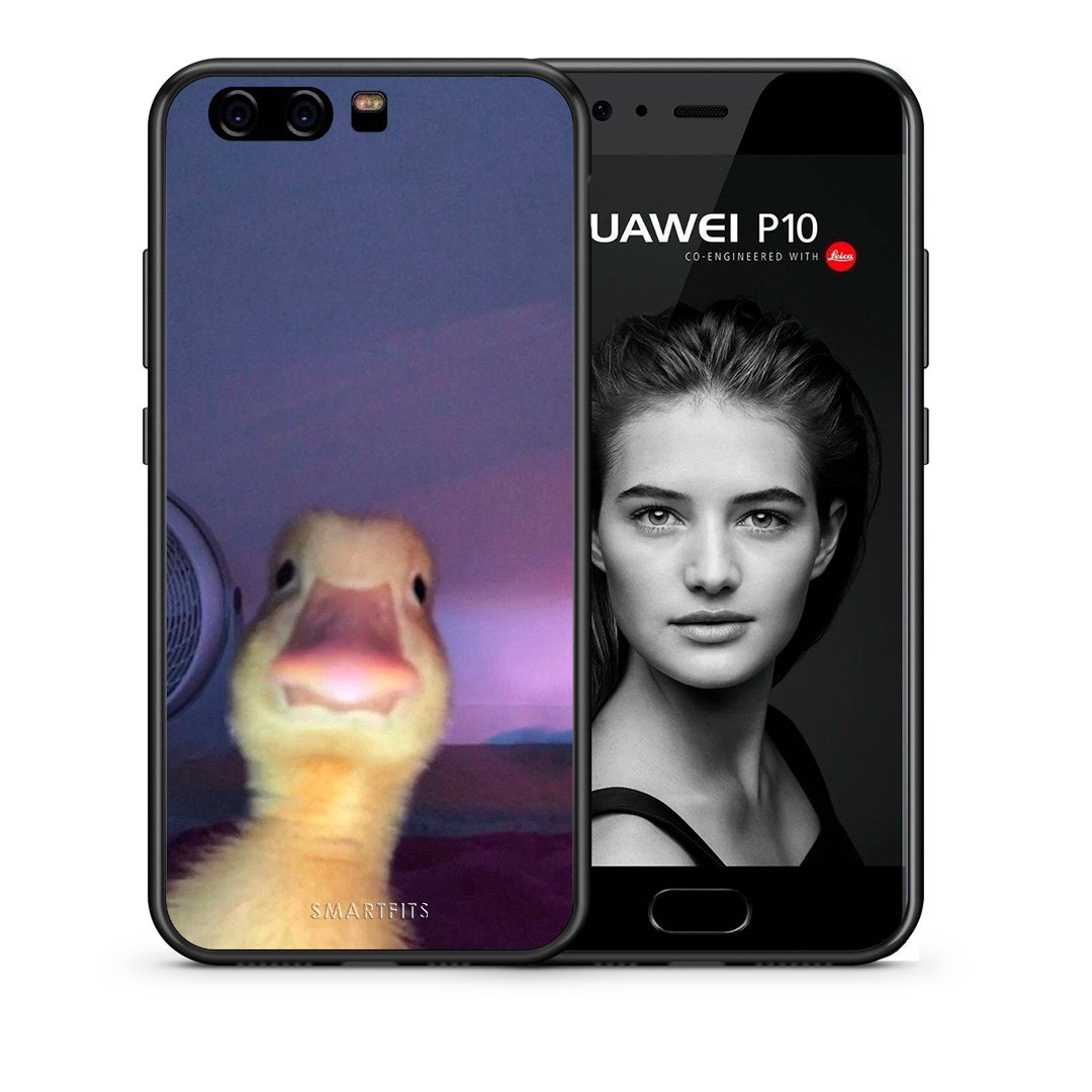 Θήκη Huawei P10 Meme Duck από τη Smartfits με σχέδιο στο πίσω μέρος και μαύρο περίβλημα | Huawei P10 Meme Duck case with colorful back and black bezels